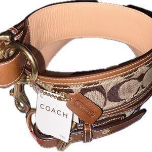 Coach Signature Brown and Gold Belt BNWT